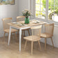 47" x 30" Dining Table, Farmhouse Dining Room Table with Pine Wood Frame, Space Saving Kitchen Table, Natural
