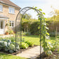 8 ft Garden Arch, Outdoor Trellis Arbor for Climbing Plants, Wedding Arch for Party Outdoor Garden Backyard, Black