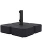 Patio Umbrella Base with Wheels & Brake Heavy Duty Outdoor Umbrella Stand Holder for for 1.5"/1.9" Poles Black