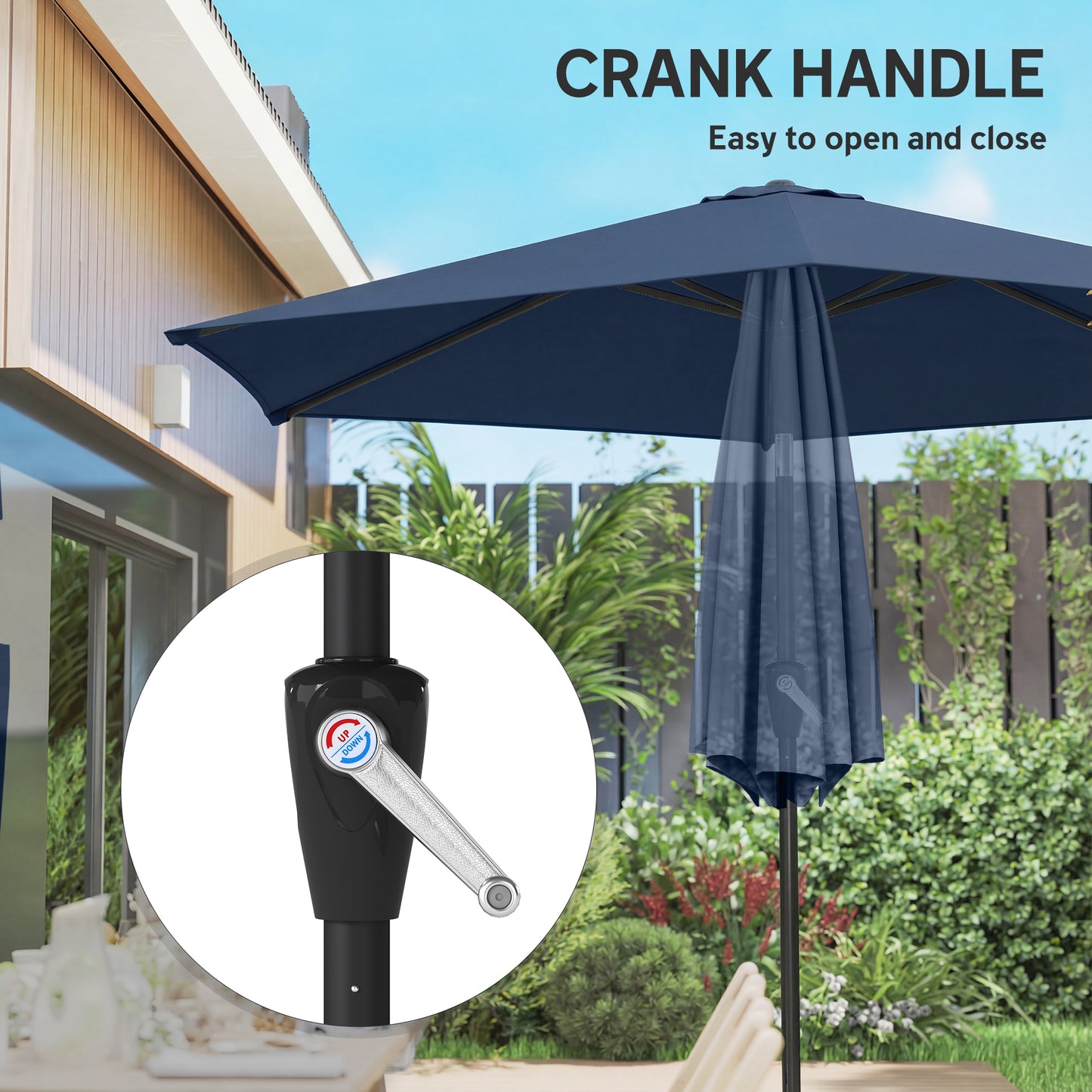9' Patio Umbrella with Tilt & Crank