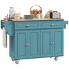 Rolling Kitchen Island with Drop Leaf