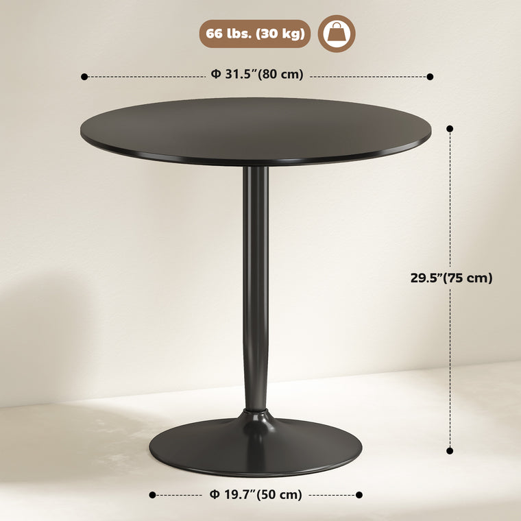 Round Dining Table for 2 with Steel Base