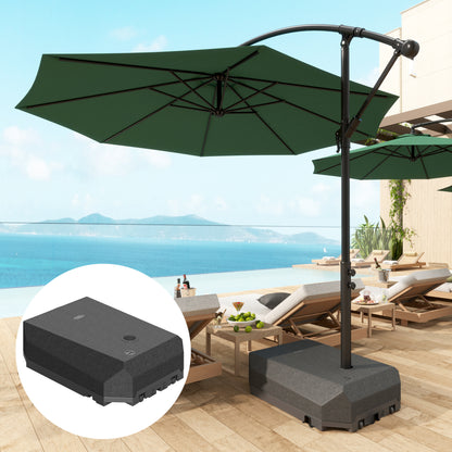 Heavy-Duty Plastic Cantilever Umbrella Base with Wheels