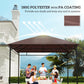 10' x 10' Square Gazebo Canopy Replacement UV Protected Top Cover Sun Shade Coffee