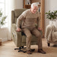 Power Recliner Chair with Massage, Electric Lift Chair for Elderly with Side Pockets, 2 Memory Positions, Remote, Brown