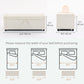 Storage Ottoman, Upholstered Corduroy End of Bed Bench with Thick Padding, Storage Bench for Bedroom, Beige