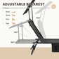 2 Piece Folding Outdoor Chaise Lounges, Pool Tanning Chairs with Reclining Back, Sunshade for Beach, Patio, Dark Grey