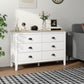 Chest of Drawers with Quiet Slides, Modern 6 Drawer Dresser for Bedroom, Closet, Living Room, Entryway, White