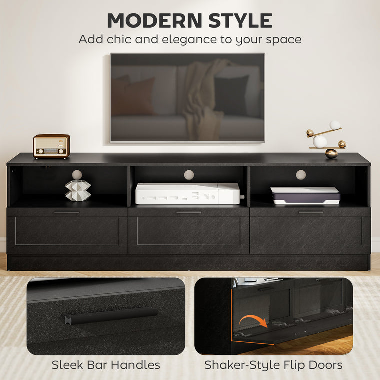 TV Stand with 3 Cabinets for TVs up to 85"