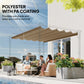 8.2' x 8.4' Tan Retractable Pergola Canopy Replacement
