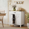 Sideboard Buffet Cabinet, Farmhouse Kitchen Storage Cabinet w/ Drawer and Shelf for Living Room, Entryway