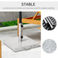 55 lbs Marble Square Umbrella Stand 16.5" Market Heavy Holder Base w/ Wheels, Grey