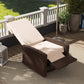 Outdoor Rattan Wicker Lounge Chair with Footrest & Soft Cushion for Patio, Garden, Backyard, Cream White