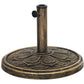 26 lbs Resin Round Patio Umbrella Base, Umbrella Stand Base, Outdoor Umbrella Stand for 1.3"/1.5"/1.9" Umbrella Poles for Outdoor, Lawn, Poolside, Bronze
