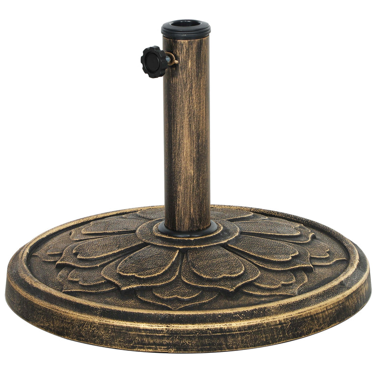 26 lb Bronze Resin Round Umbrella Base for 1.3-1.9" Poles