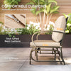 2-Person Glider Loveseat with Steel Frame and Cushions