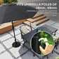 48 lbs Black Round HDPE Patio Umbrella Base