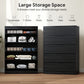 Dresser for Bedroom with 5 Drawers, Modern Chest of Drawers for Living Room, Closet, Hallway, Black