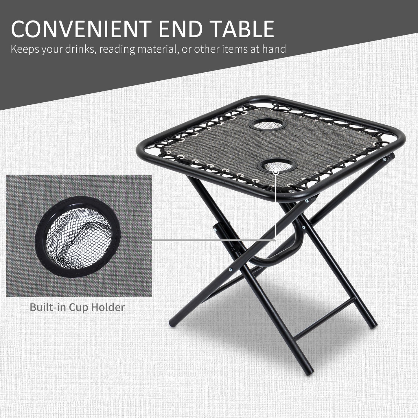 Zero Gravity Chair Set of 2 Patio Chair with Side Table Cupholders and Pillows for Pool, Backyard, Lawn, Beach, Red