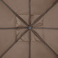 10' x 10' Square Gazebo Canopy Replacement UV Protected Top Cover Sun Shade Coffee