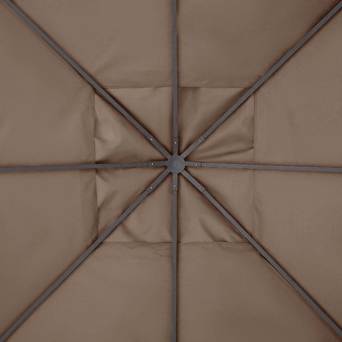 10' x 10' Square Gazebo Canopy Replacement UV Protected Top Cover Sun Shade Coffee