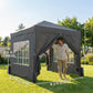 8.2 x 8.2 ft Pop Up Canopy Tent with 4 Sidewalls, UPF 50+ Outdoor Instant Canopy with Carry Bag, Dark Grey