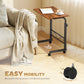Mobile Standing Desk with Adjustable Height, 23.5 inch Stand Up Desk with Wheels, Rustic Brown