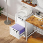 Vertical Filing Cabinet with 2 Drawers, Lock, File Cabinet for Home Office, A4 and Letter Size Files, White