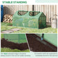 47" x 24" x 24" Portable Mini Tunnel Greenhouse Garden Planting Outdoor Flower Warm House Box with 2 Windows, Steel Frame and PE Cover, Green
