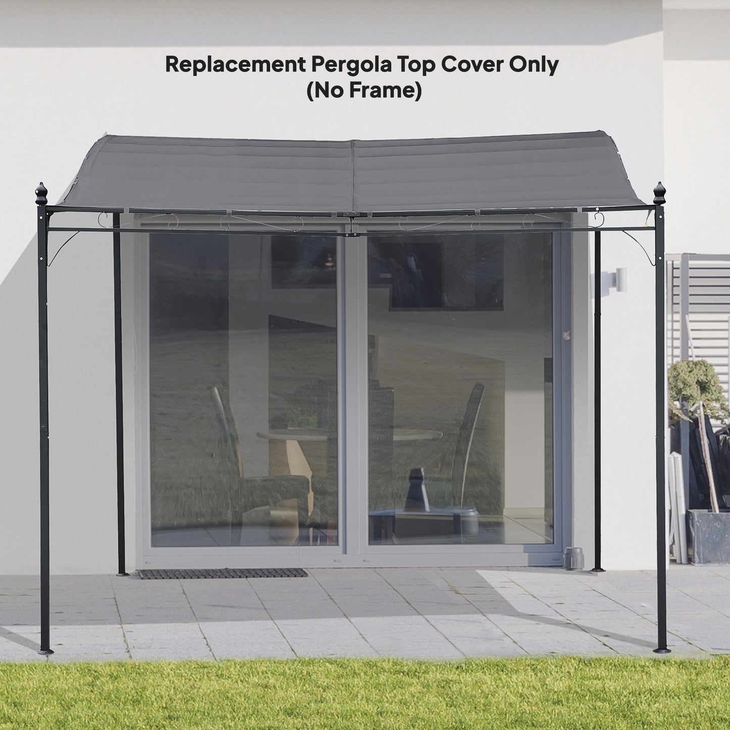 Pergola Canopy Replacement, Pergola Shade Cover for 10' x 10' Pergola ( 84C-038 Series), Dark Grey