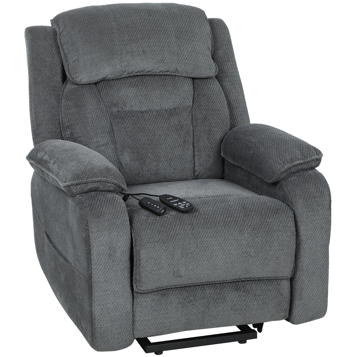 Power recliner in lifted standing-assist position