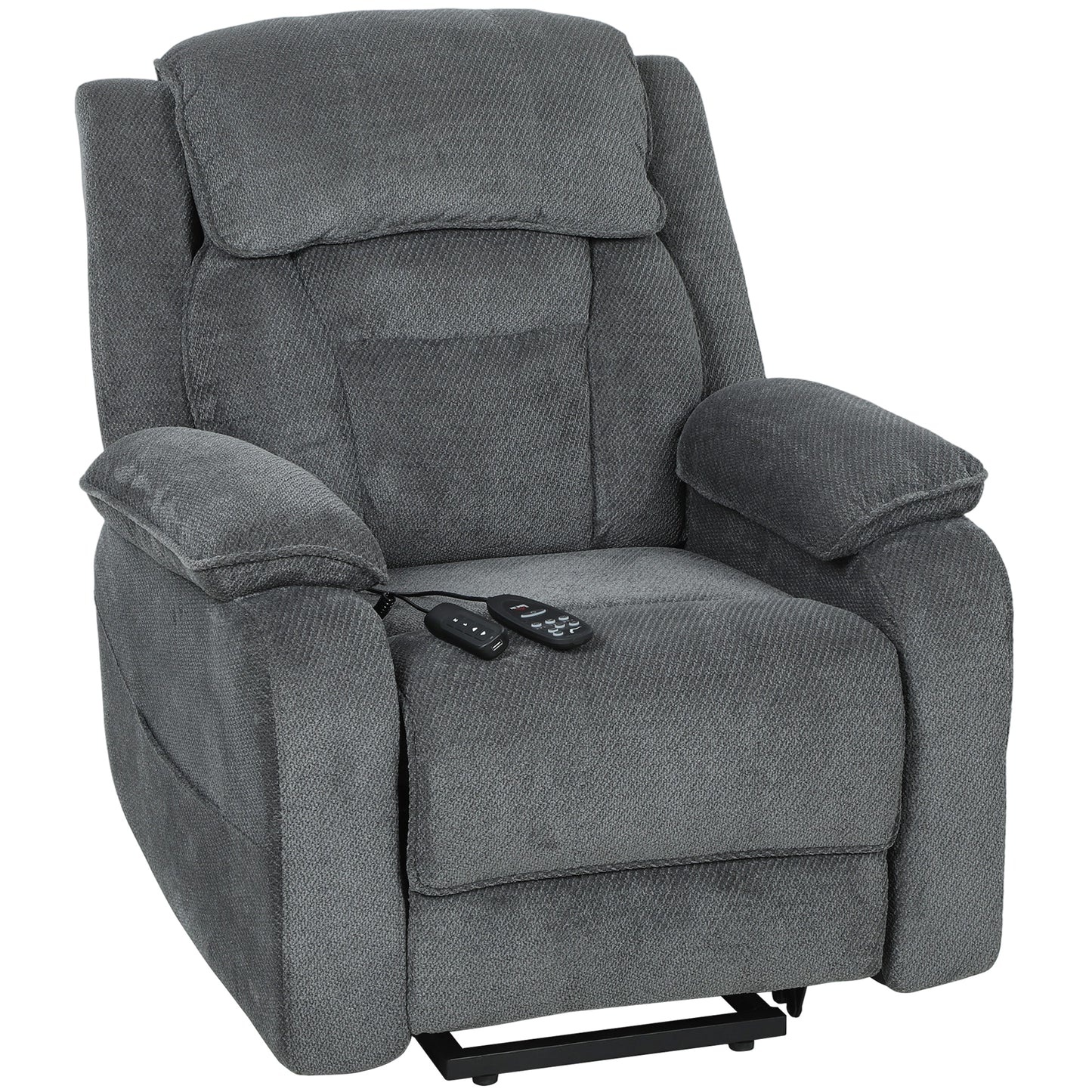 Power recliner in lifted standing-assist position