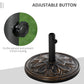 29 lb Heavy Duty Concrete Umbrella Base, 19" Round Parasol Holder for Outdoor, Garden, Backyard, Deck, Bronze