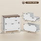 Lateral Filing Cabinet, Farmhouse File Cabinet with 4 Drawers, Fit Letter/A4/Legal Hanging Files, White
