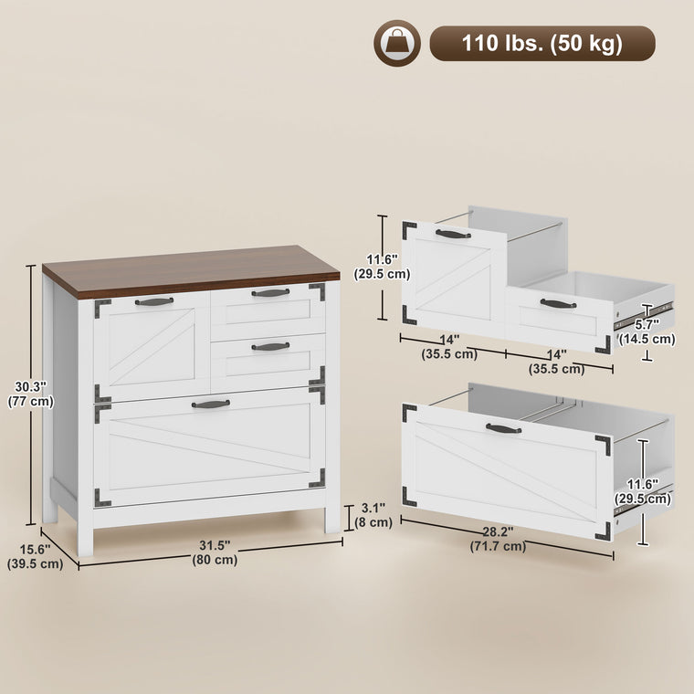 4-Drawer Lateral Filing Cabinet