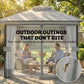 10' x 10' Patio Gazebo, UPF50+ Double Roof Outdoor Gazebo Canopy with Netting and Curtains, Steel Frame, Light Grey
