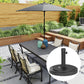48 lbs Black Round HDPE Patio Umbrella Base