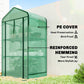 Mini Greenhouse with Screen Roof, Portable Small Greenhouse with Roll-Up Zipper Door