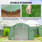 Walk-in Tunnel Greenhouse, Plant Hot House w/ Support Rods, Roll-up Mesh Door, Mesh Windows, 13'x9.8'x6.6', Green