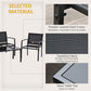 4-Piece Patio Furniture Set with Glass Top Coffee Table, Breathable Mesh Seat & Backrest for Garden, Balcony, Black