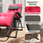 Padded Zero Gravity Chair, Folding Recliner Chair, Patio Lounger with Cup Holder, Adjustable Backrest, Removable Cushion for Outdoor, Deck, Poolside, Red