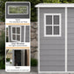 4x5 Lean to Garden Shed with Window Lockable for Garden Tool Storage Grey
