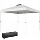 Pop Up Canopy Waterproof Canopy Tent with Carrying Bag for Parties Garden BBQs 9.8' x 9.8' White