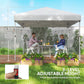 10' x 10' Pop Up Canopy with Sidewalls, Roller Bag, Height Adjustable Instant Tent for Outdoor, Garden, Patio, White