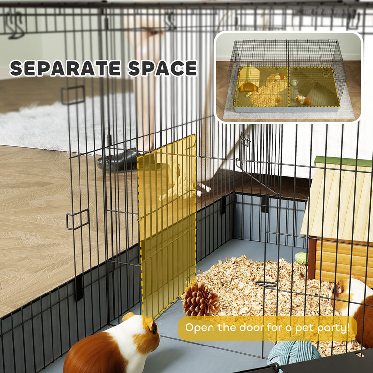 Guinea Pig Cage with Removable Top & Waterproof Liner