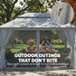 10' x 13' Patio Gazebo, UPF50+ Double Roof Outdoor Gazebo Canopy with Netting and Curtains, Steel Frame, Dark Grey