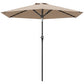 Patio Sun Umbrella, Outdoor Parasol with 6 Ribs, Khaki