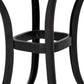 21" Square Outdoor End Table, Cast Aluminum Patio Side Table with Umbrella Hole for Garden, Balcony, Poolside, Black