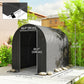 Outdoor Storage Shed, Heavy Duty Galvanized Steel Portable Shed for Bike, Motorcycle, Garden Tools, Black