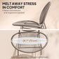 Rattan Bistro Set, 3 Pieces Wicker Patio Furniture Set, Acapulco Chairs and Steel Table for Porch, Balcony, Light Grey